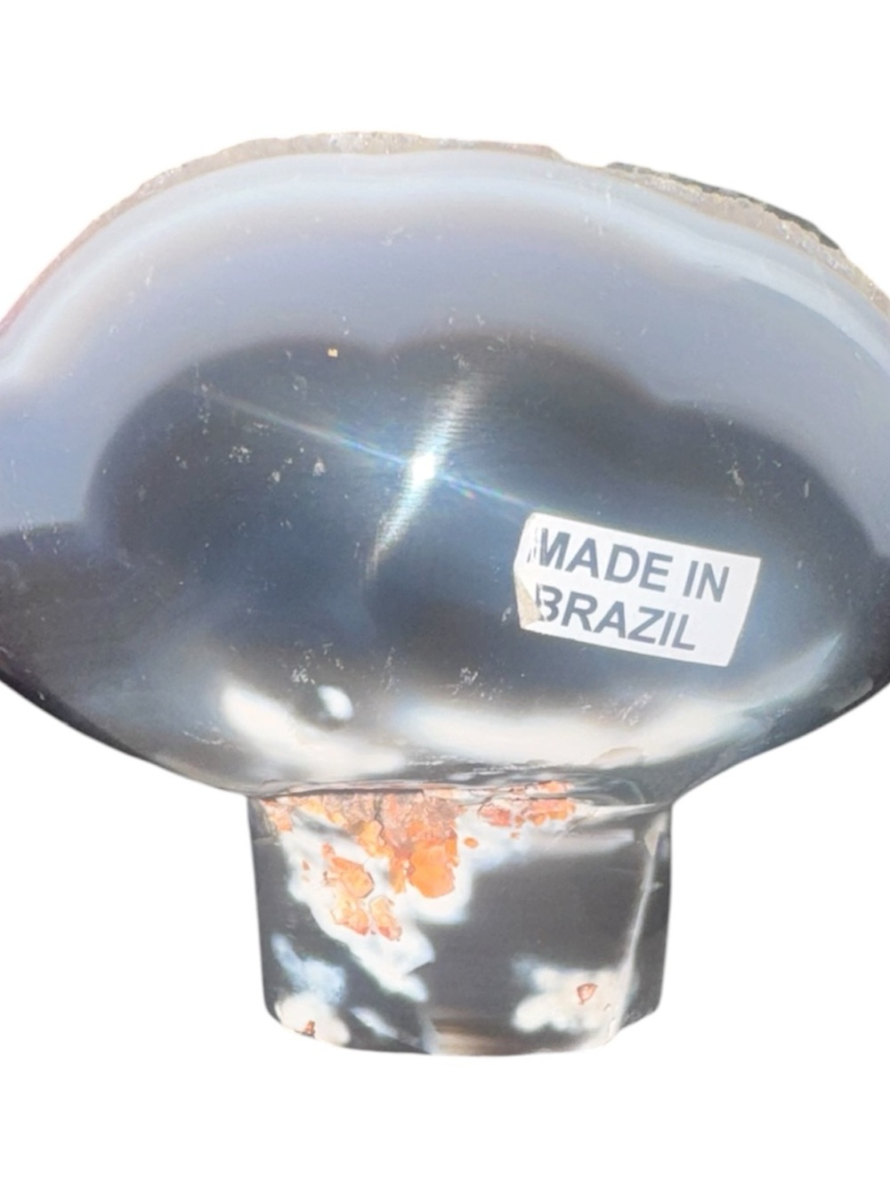 Polished Agate Druzy Mushroom Display - Picture 2 of 3